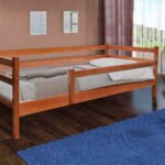 Ліжко Соня з огорожою 900*2000, горіх темний