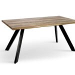 Стіл Метрополь, (160*90), чорний/штучний шпон MDF