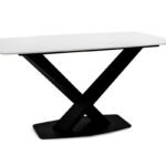 Стіл БІНГО 140*80,  кераміка білий мрамор