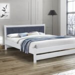 Ліжко Еріка1600*2000 білий Аляска 05 сірий