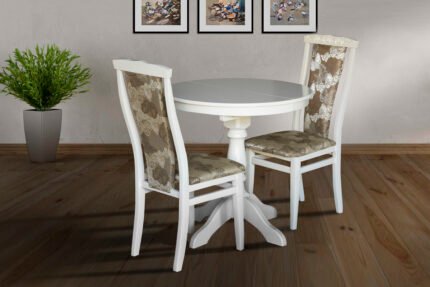 Стіл Чумак-2 розкл (D=80)+30), білий