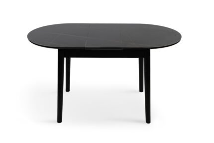 Стіл Тітан 110/140*75, чорний/керам чорна