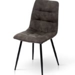 Стілець Чілі (круглий) чорний/мкфібра графіт PK-04