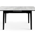 Стіл Нептун 110/140*75 чорний/керам бетон