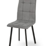 Стілець Трініті, метал чорний/ тканина темно сіра