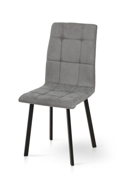 Стілець Трініті, метал чорний/ тканина темно сіра
