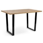 Стіл Кентукі 120/80*75, крафт золотий /чорні ноги