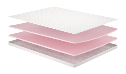 Матрац топпер Flip Granat/Гранат, Розмір матрацу (ШхД) 110x190