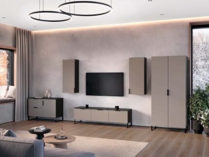 Шафа 2Д "Лайн Декор" МДФ (ш.1000 / в.2225 / г.570) Варіант 2