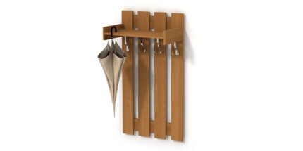 Полка №7 для передпокою, Готові кольорові рішення  Дуб Експресив Бронзовий