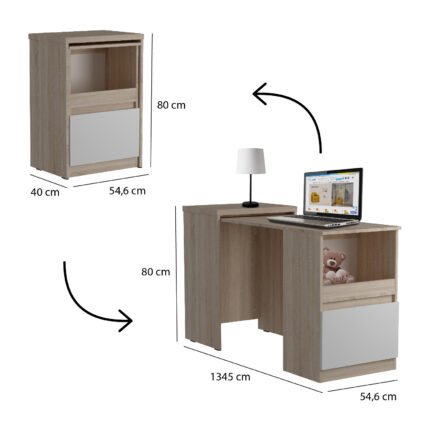 Стіл-трансформер Smart/Смарт 2, Готові кольорові рішення  Дуб Кремона Канноло