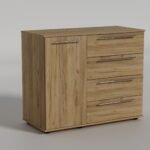 Комод 3 стандарт, Готові кольорові рішення  Дуб Бароко Бурштиновий