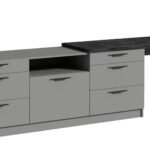 Тумба під ТБ Rosso/Россо з шухлядами 3000х600х804, Готові кольорові рішення  Дуб Кремона Toppo